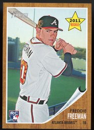 2011 TOPPS HERITAGE FREDDIE FREEMAN ROOKIE CARD