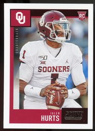 2020 SCORE JALEN HURTS ROOKIE SPORTS CARD - OKLAHOMA SOONERS VARIATION