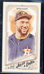 2018 TOPPS ALLEN & GINTER BROOKLYN SERIES GEORGE SPRINGER SSP TO 25