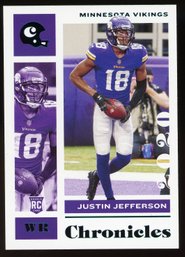 2020 PANINI CHRONICLES JUSTIN JEFFERSON ROOKIE CARD                  SPORTS CARD