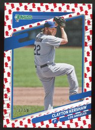 2021 PANINI DONRUSS CLAYTON KERSHAW FISH EMOJI SHORT PRINT TO 50!