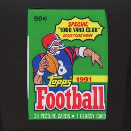 1991 TOPPS CELLO PACK SEALED W TIM BROWN ON BACK