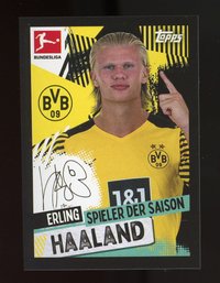 2021-2022 TOPPS BUNDESLIGA STICKER ERLING HAALAND