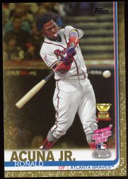 2019 TOPPS UPDATE RONALD ACUNA JR. ROOKIE CUP GOLD SHORT PRINT