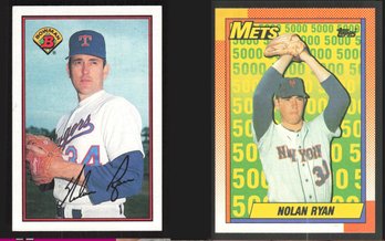 2-card Lot 1989 Bowman Nolan Ryan & 1990 Topps Nolan Ryan