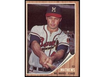 1962 TOPPS ED MATHEWS - HALL OF FAMER - CLEAN SPORTS CARDS