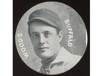 1909-11 COLGAN GUM CO. E254 WALT WOODS - BUFFALO -STARS OF THE DIAMONDS PHOTOLITIGRAPH SPORTS CARD -RARE