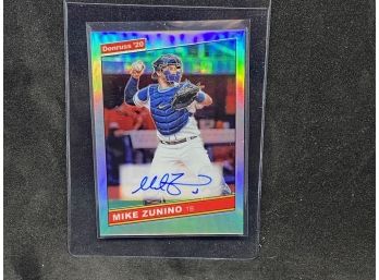 2020 DONRUSS MIKE ZUNINO REFRACTOR AUTO