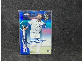 2020 TOPPS CHROME BLUE REFRACTOR TRAVIS DEMERITTE RC AUTO NUMBERED TO 150