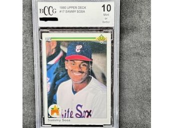 1990 UPPER DECK SAMMY SOSA RC BCCG 10