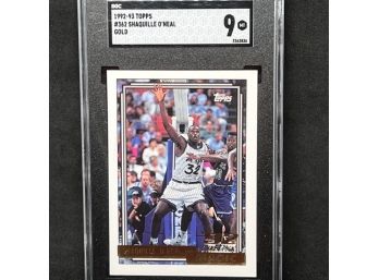 1992-93 TOPPS SHAQ GOLD RC SGC 9!!! BIG