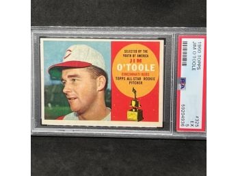 1960 TOPPS JIM O'TOOLE RC PSA 5