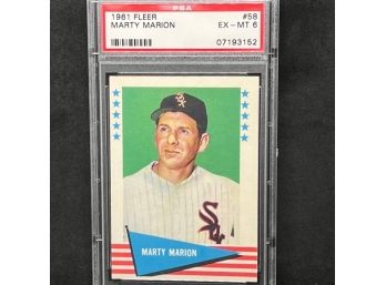 1961 FLEER MARTY MARION PSA 6!!!