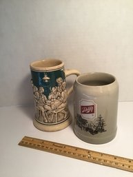 Ceramic And Stoneware Steins, Germany, SCHLITZ Beer