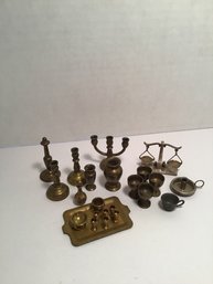 Solid Brass Miniatures, Doll House, Candlesticks