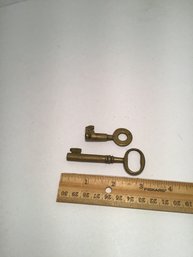 2 Solid Brass, Antique Skeleton Meys