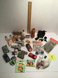 Vintage Smalls Lot 5, Toys, Cars, Dime Store