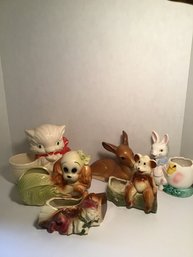 Vintage Ceramic Planter Lot