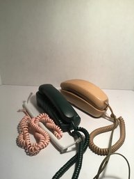 70s, 80s Telephone Lot, Rotary Dial, Push Button, Extra Curly Cords!