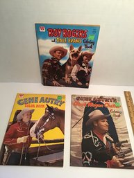 3 Vintage Brand New Coloring Books, 60s-70s, Roy Rogers, Dale Evans, Western