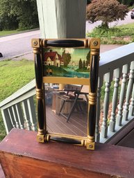 Gorgeous Reverse Painted Mirror, 18x10