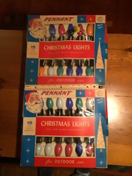 2 Boxes Pennant Large Christmas Lights, Tested, Working, NO SHIPPING