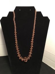 Pretty Pink Crystal Necklace