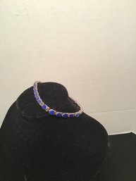 Sterling And Lapis Bracelet