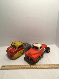 2 Vintage Metal Toy Trucks, One Is Marx