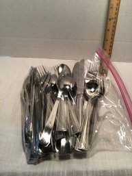 Vintage Flatware Set, Nearly Complete Plus Extra Teaspoons. Heavy Set