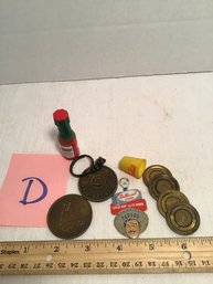 Vintage Smalls Lot D, Advertising, Newport Pell Bridge Tokens, Southern Bell, Etc.