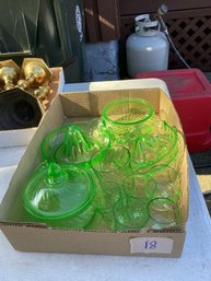 18, BOX LOT #18, Uranium Glass Lot