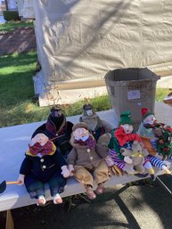 31, BOX LOT #31, Figural Shelf Sitters, Bears, Christmas, Porcelain And Bean Bag