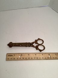 Antique Fancy Scissors With Scabbard Marked Germany