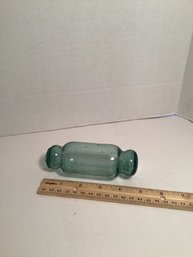 Antique Aqua Colored Glass Japanese Fishing Float, 4.5