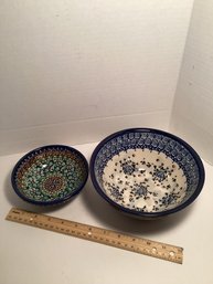 2 Unikat (Poland) Pottery Bowls, 4, 7