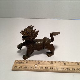 Solid Bronze Asian Dragon, Foo Dragon, 4