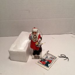 Vintage Ceramic Norman Rockwell Santa Claus Ornament