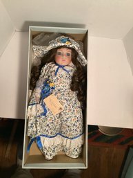 Vintage Goebel Betty Jane Carter Doll, MIB, 1992, Musical Porcelain Doll, 1989