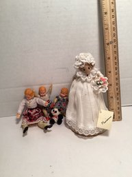 Vintage Small Dolls Lot, Hand Crafted And More