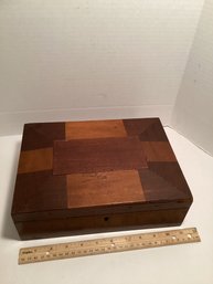 Nice Solid Wood Box With Teeny Tiny Metal Jacks (close To 1000!)