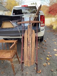 Vintage Flexible Flyer Wooden Sled, Good Size, Good Condition, NO SHIPPING.