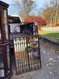 Wonderful Garden-style Mirror With Fold Out Metal Doors, Very Heavy! NO SHIPPING.