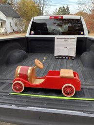 Vintage Wooden Riding Toy Car, NO SHIPPING.