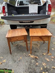 2 Pine Side Tables, NO SHIPPING.