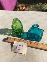 LOT 09, Vintage Wheaton Colored Glass Bottles