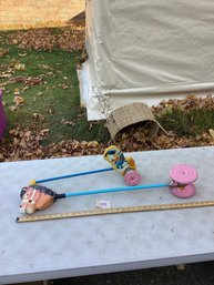 LOT 49, Two Antique Gong Toys, Both Work Great, NO SHIPPING