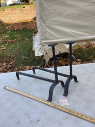 LOT 51, Antique Andirons, Wrought Iron, NO SHIPPING