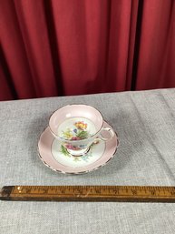 Vintage Rosina (England) Fine China Teacup And Saucer, MED. BOX SHIP