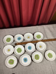 12 China Butter Pat Dishes, Creative, Japan, MED. BOX SHIP